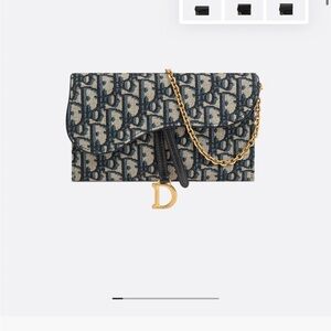 Dior Small Saddle Pouch with Chain